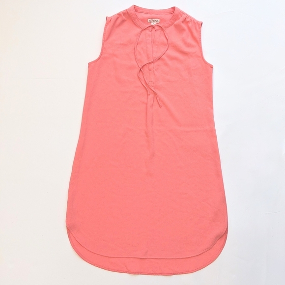 Merona Dresses & Skirts - ⚡Women Merona Coral Tie-Neck Sleeveless Smocked Dress